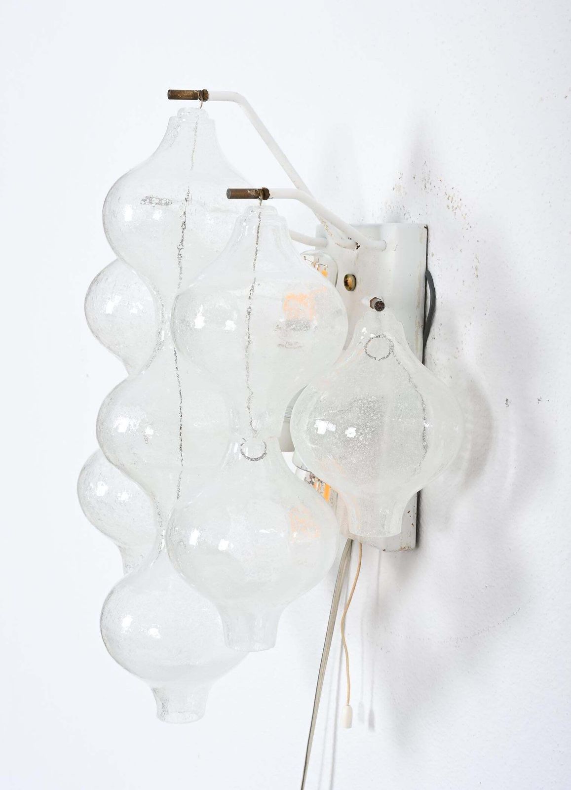A Pair Of J.T. Kalmar Tulipan Glass Wall Lamps, Sconces photo buy