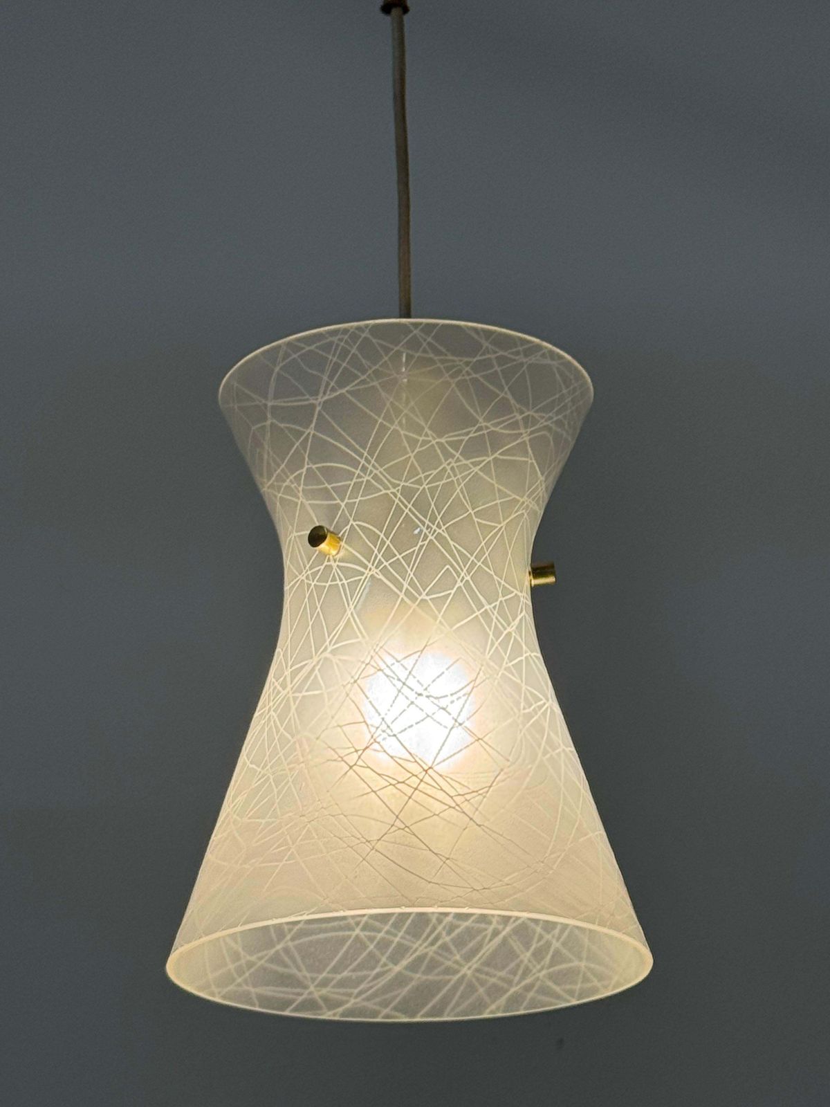 Glass Pendant Lamp By Rupert Nikoll photo vintage