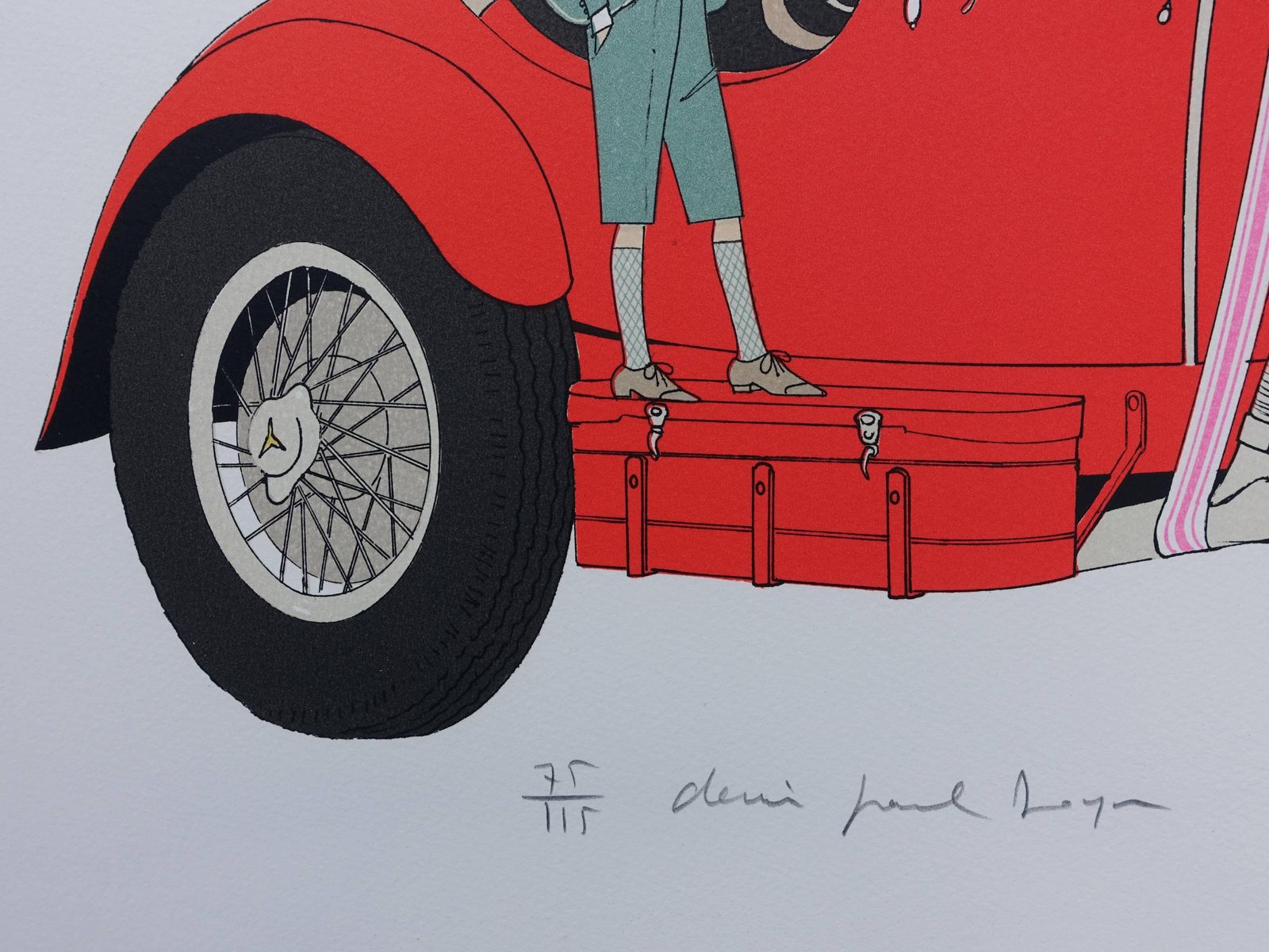 Denis Paul Noyermercedes 710   Cabourg Grand Hotel   Original Handsigned Lithograph   115ex photo furniture