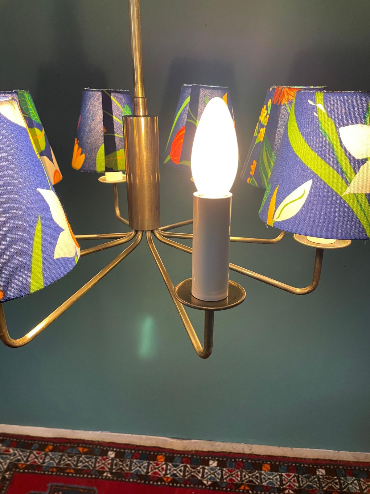 A Mid Century Chandelier By Th Valentiner For Poul Dinesen Of Denmark photo vintage