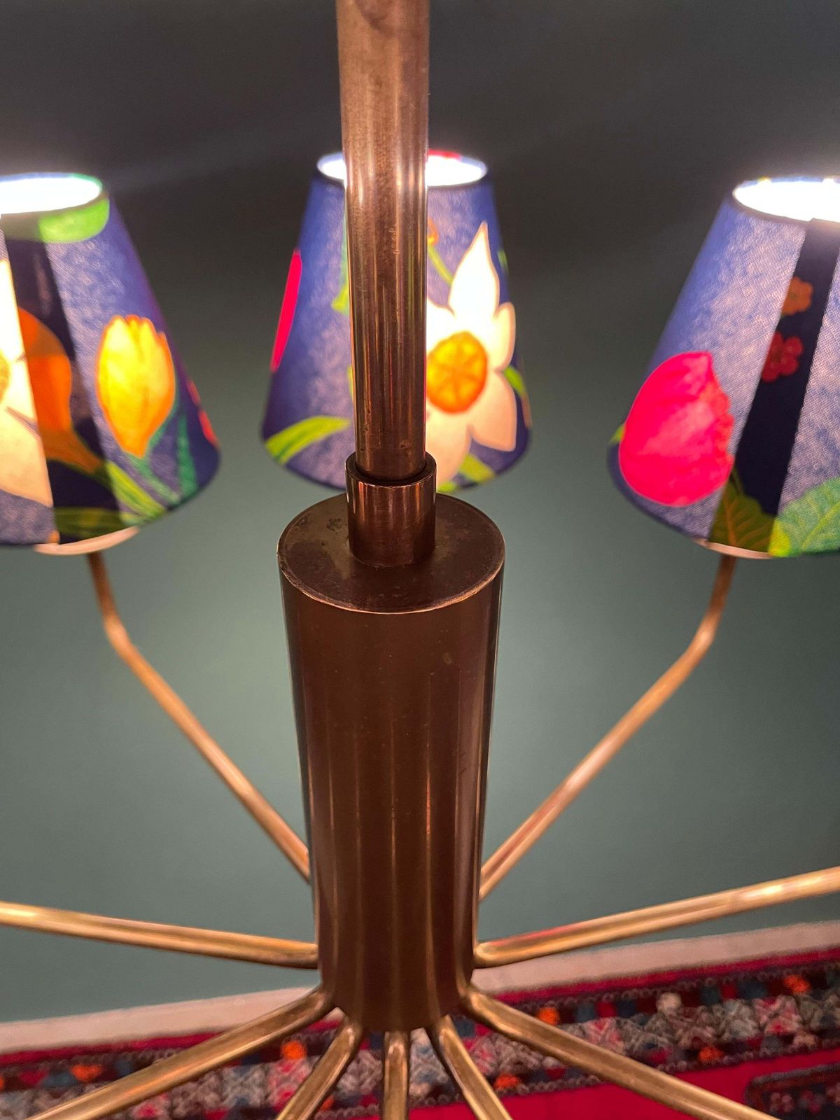 A Mid Century Chandelier By Th Valentiner For Poul Dinesen Of Denmark photo vintage
