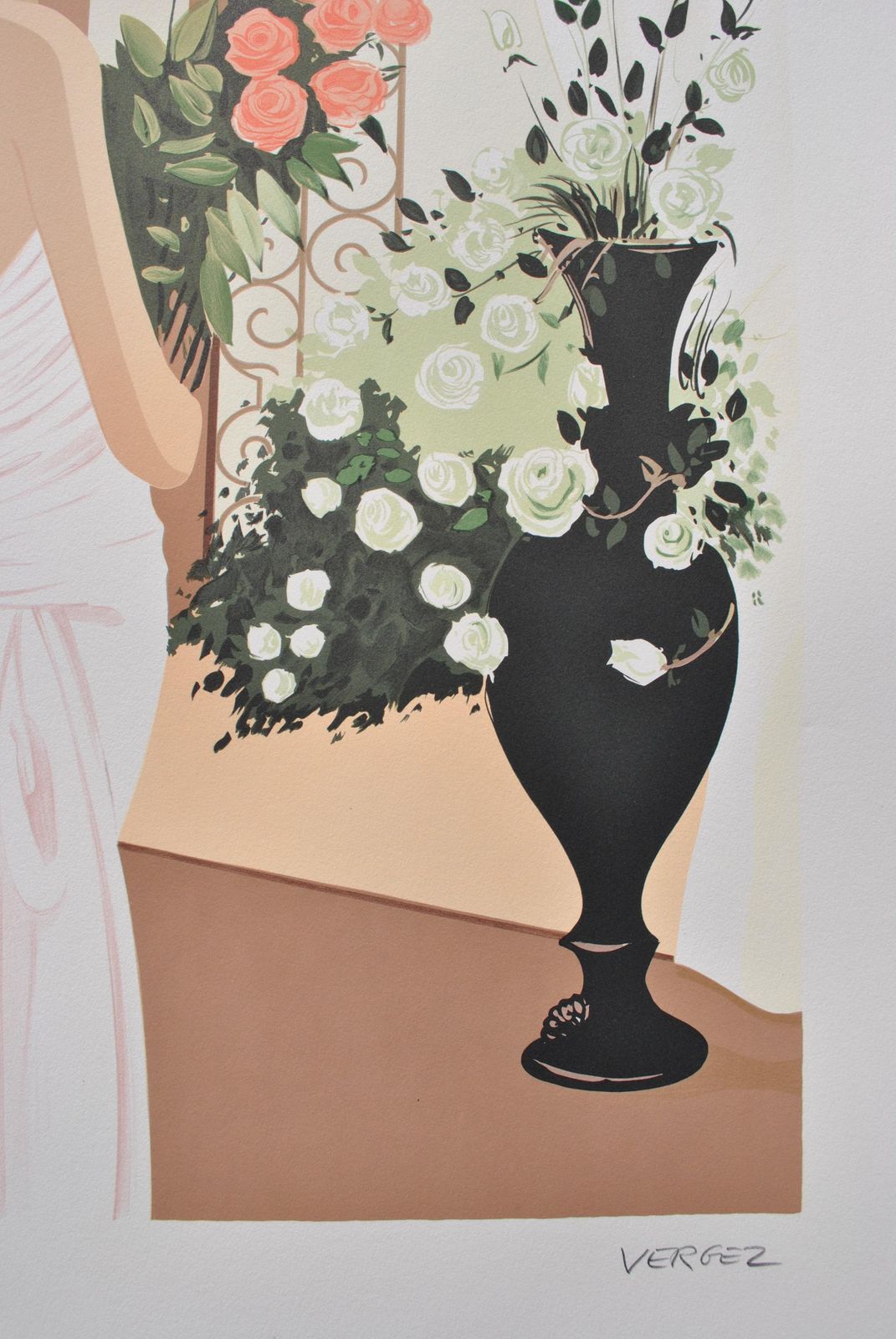Serge Vergezvenice : Bride With Bouquet   Original Lithograph, Handsigned & Ltd /2501982 photo vintage