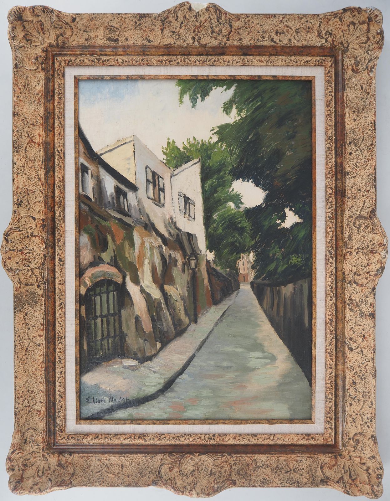élisée Macletparis, Montmartre : Rue Des Daules   Original Oil On Canvas   Signed