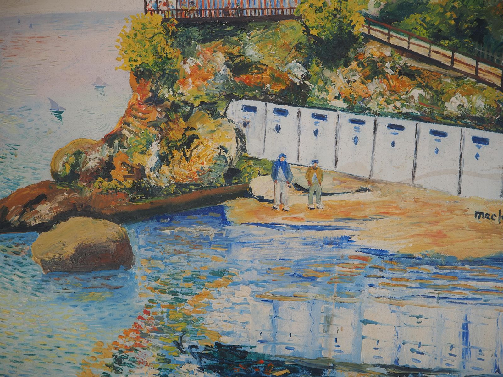 élisée Macletmediterranean Seascape Near Toulon   Oil On Canvas   Signed photo for sale
