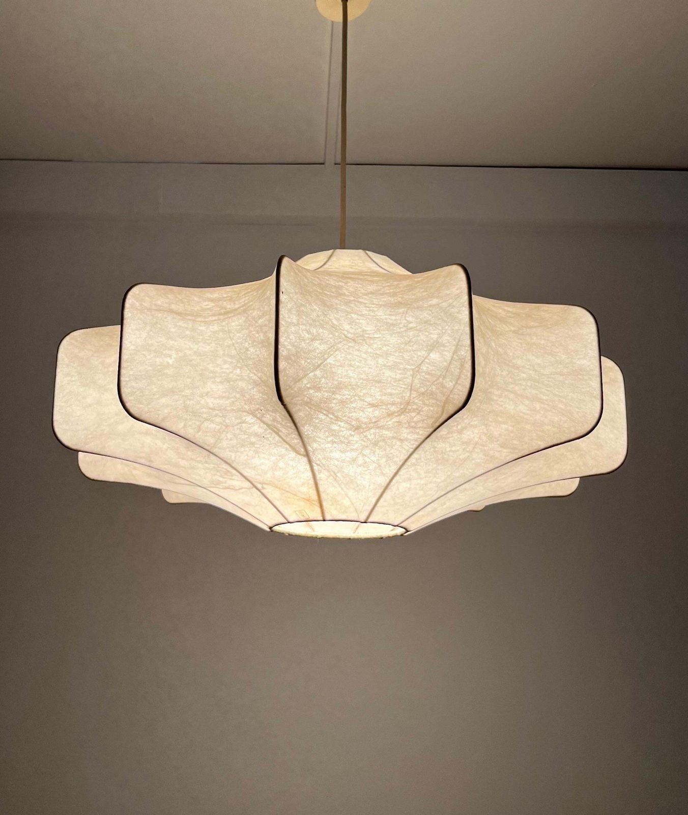 Lighting German Mid Century "Cocoon" Chandelier By Goldkant Leuchten, 1960s photo