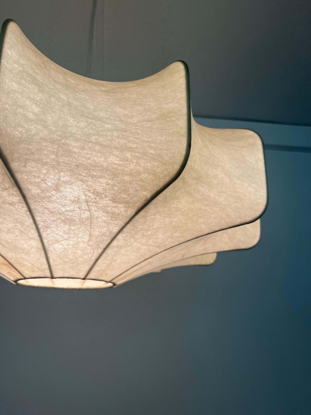photo vintage German Mid Century "Cocoon" Chandelier By Goldkant Leuchten, 1960s