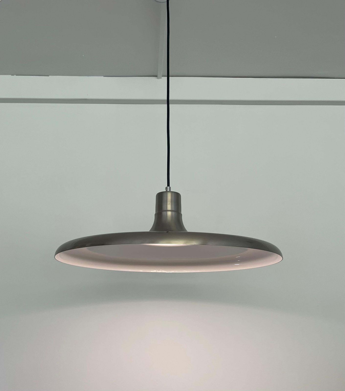 Mid Century Metal Chandelier By Leonardo Marelli For Estiluz, 1970s photo for sale