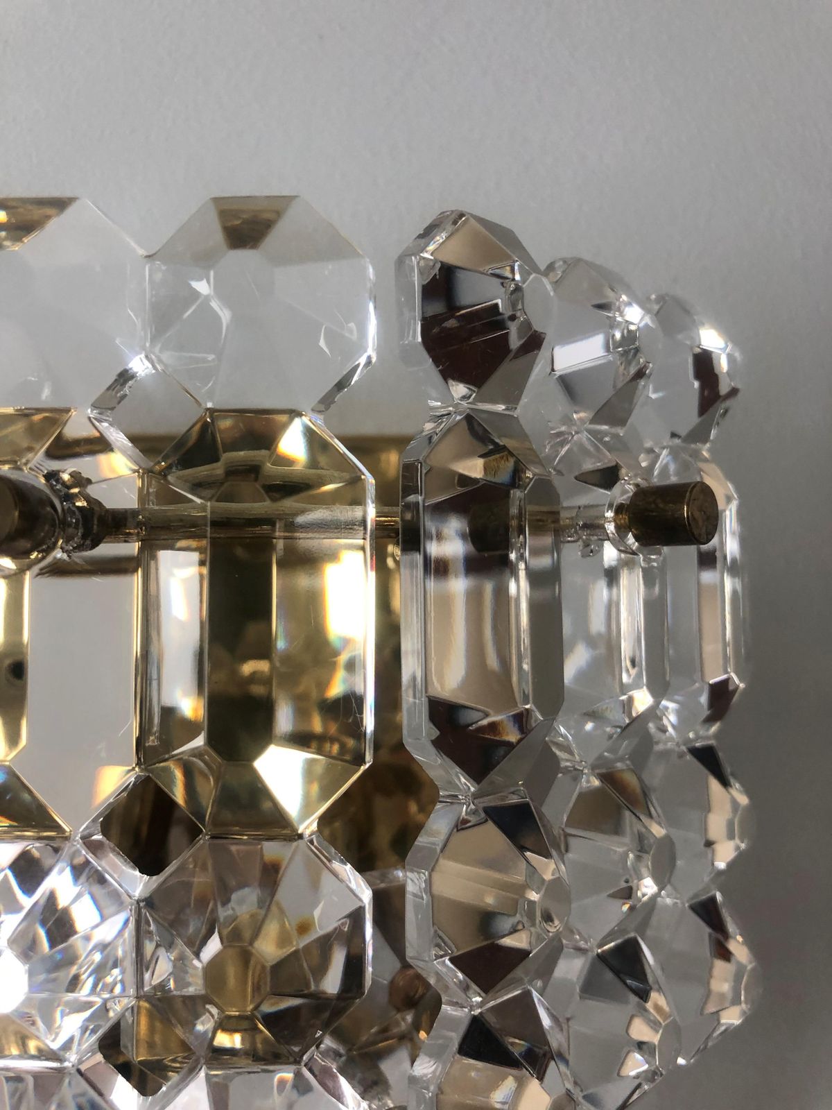 German Pair Of Midcentury Glass Wall Sconces By Kinkeldey, 1970s photo 555.0