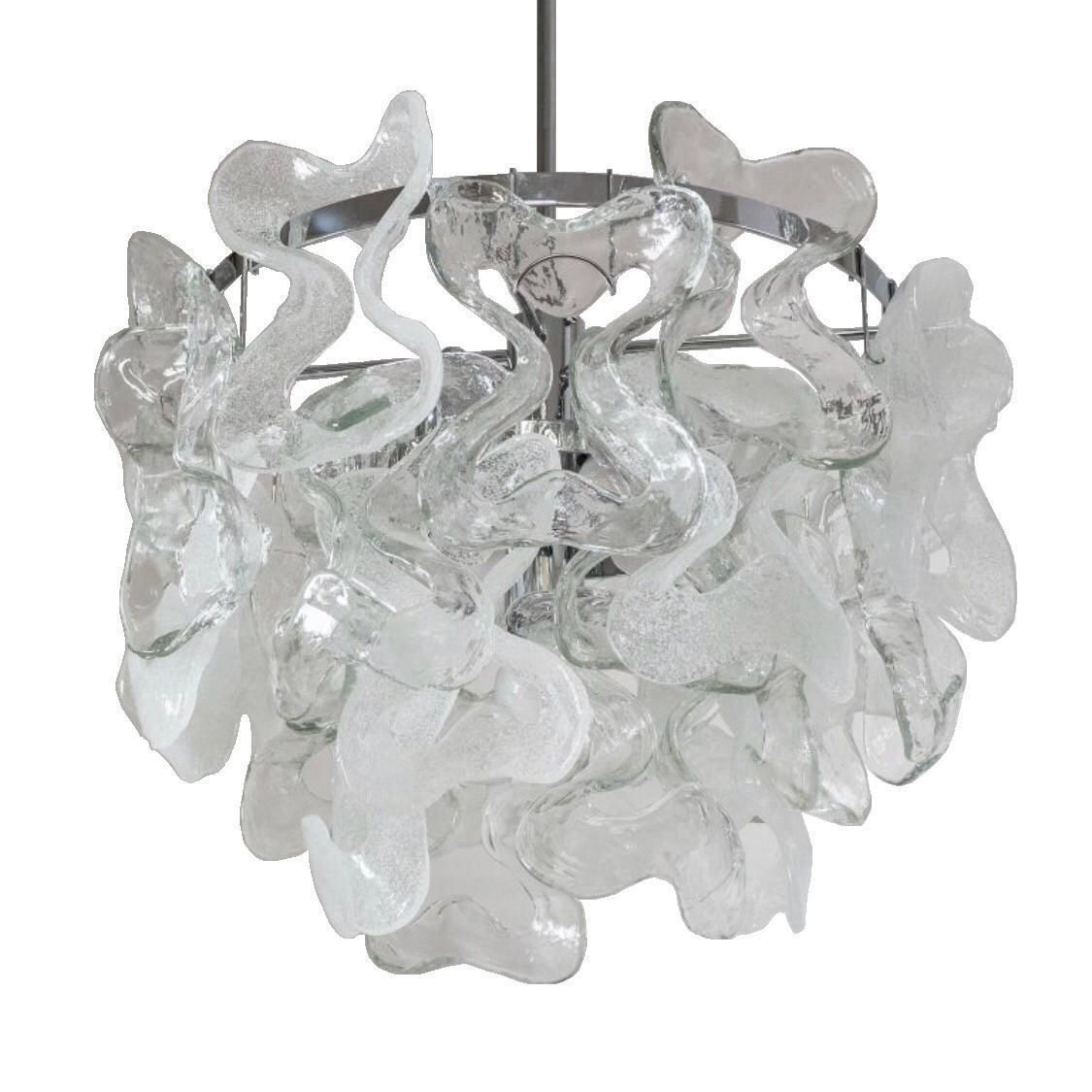 Lighting Austrian Midcentury Murano Glass "Catena" Chandelier By Kalmar, 1970s photo