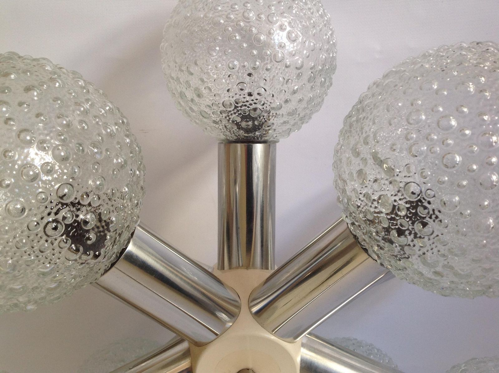 Midcentury German Sputnik Glass Balls Chandelier, 1970s photo Lighting