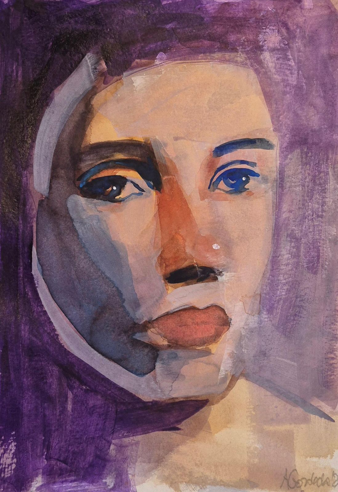 Anna Masiul Gozdeckaimprovisations, Contemporary Painting, Acrylic On Paper, Polish Artist2026