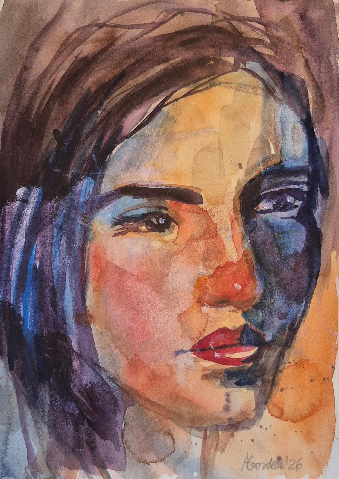 Anna Masiul Gozdeckaimprovisations, Contemporary Painting, Acrylic On Paper, Polish Artist2026