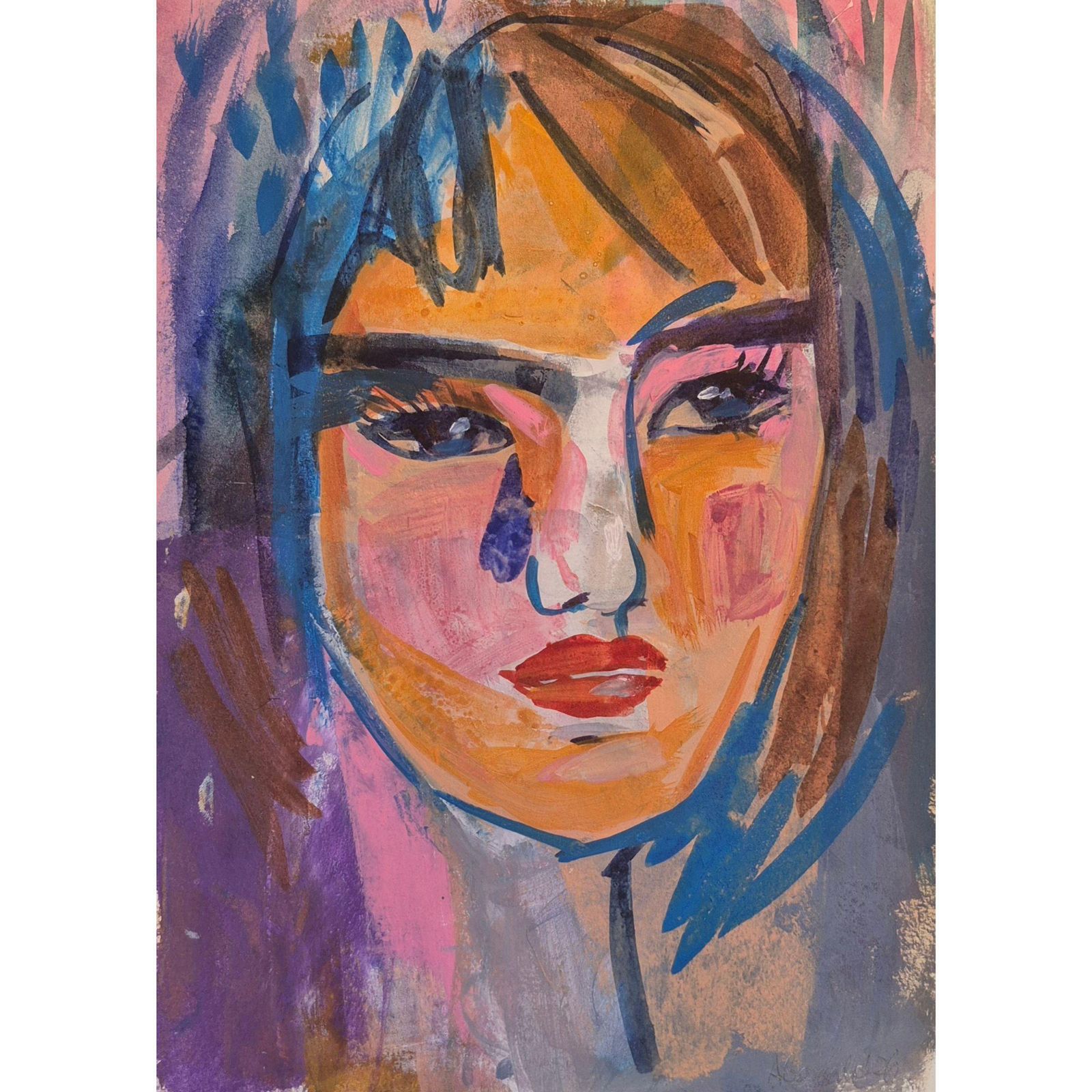 Anna Masiul Gozdeckaimprovisations, Contemporary Painting, Acrylic On Paper, Polish Artist2026 photo for sale