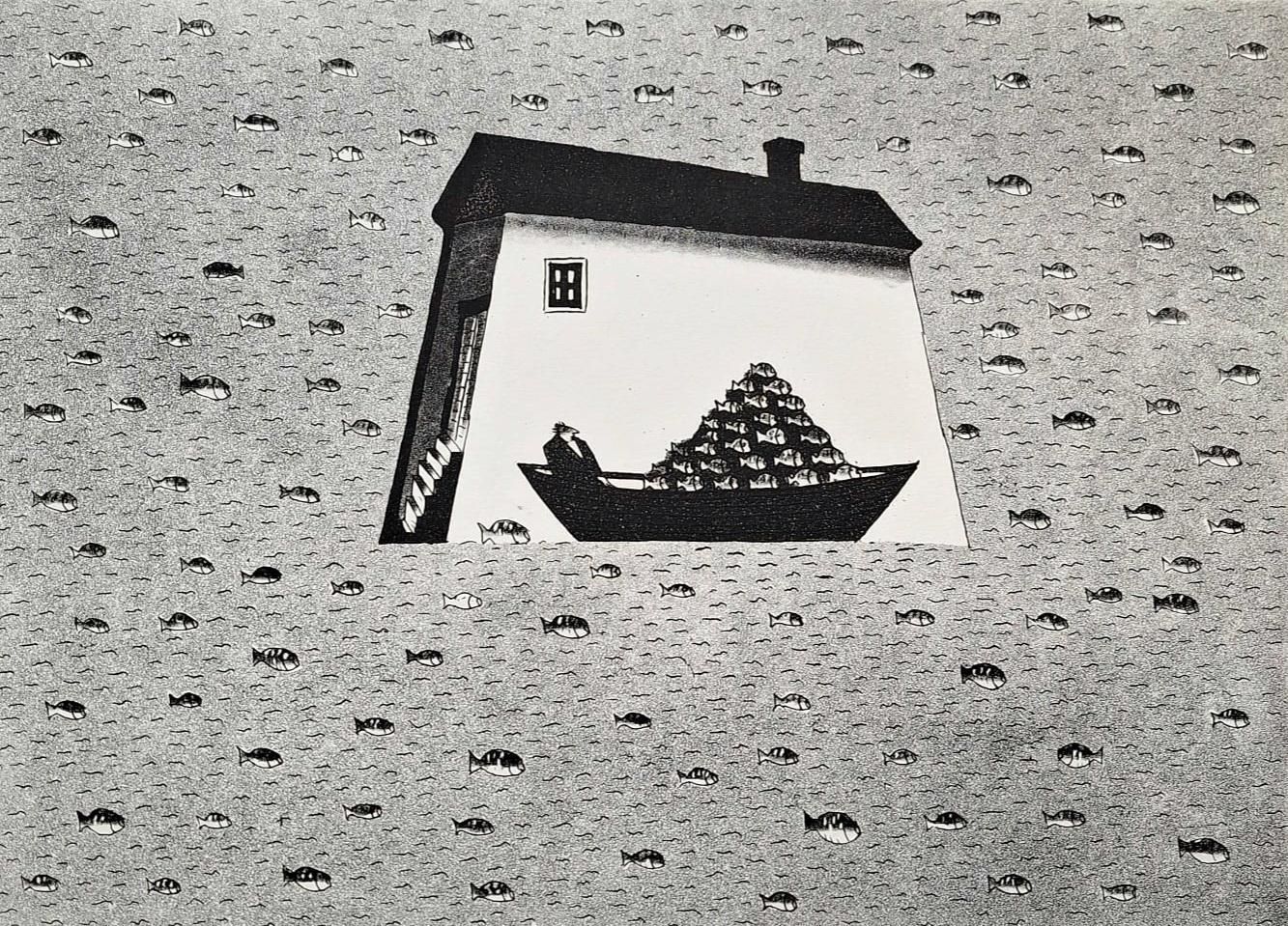 Jerzy Dmitrukocean Of Peace Of Mind   21st Century, Contemporary Etching, Black And White2006 photo 530.0