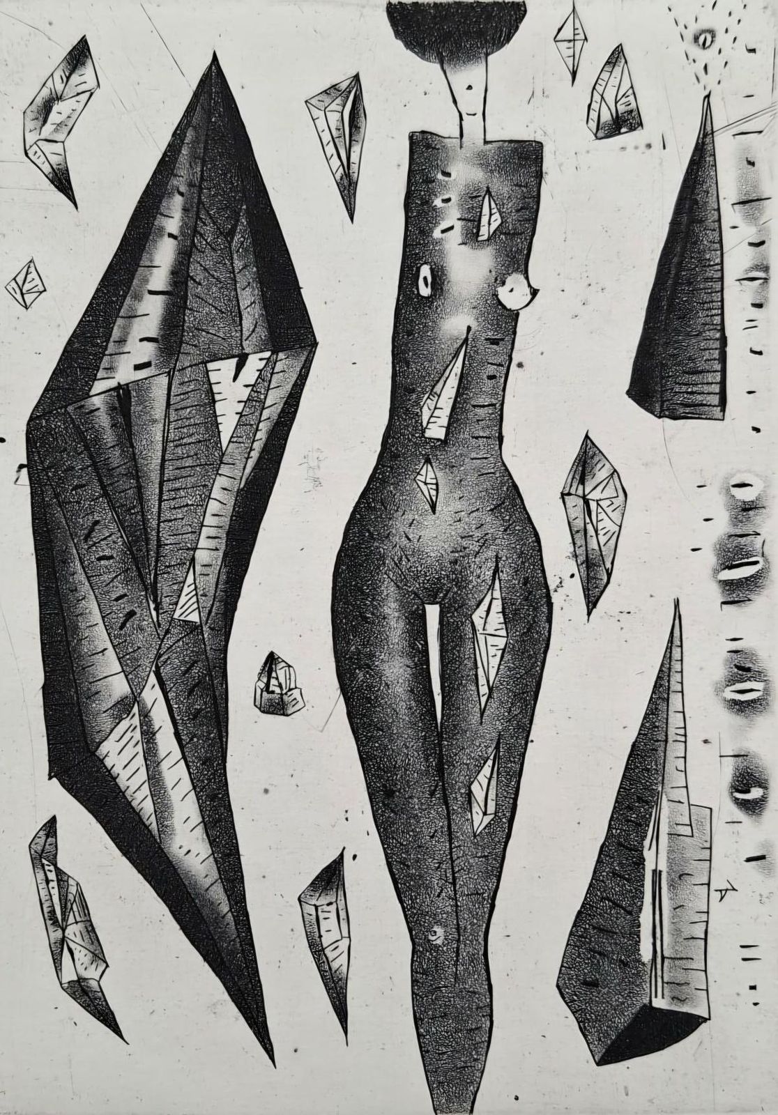 Jerzy Dmitrukthe Ideal Of A Spatial Figure   21st Century, Contemporary Etching2017 photo Art