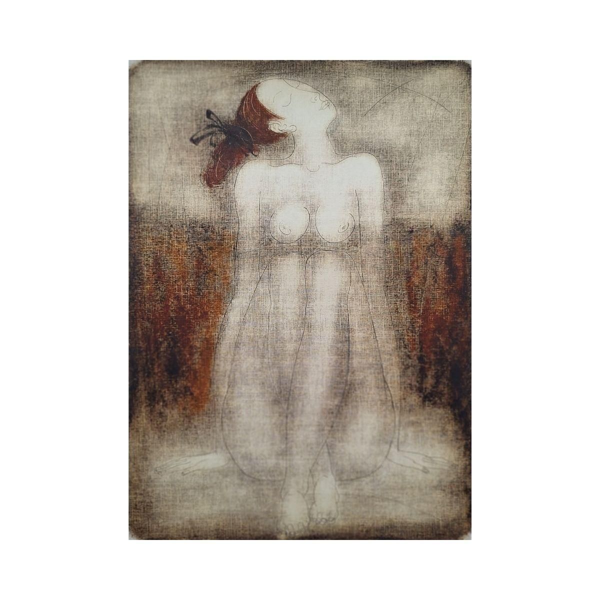 Siergiej Timochownude. Contemporary Figurative Nude Monotype Print, European Artist2004 photo furniture
