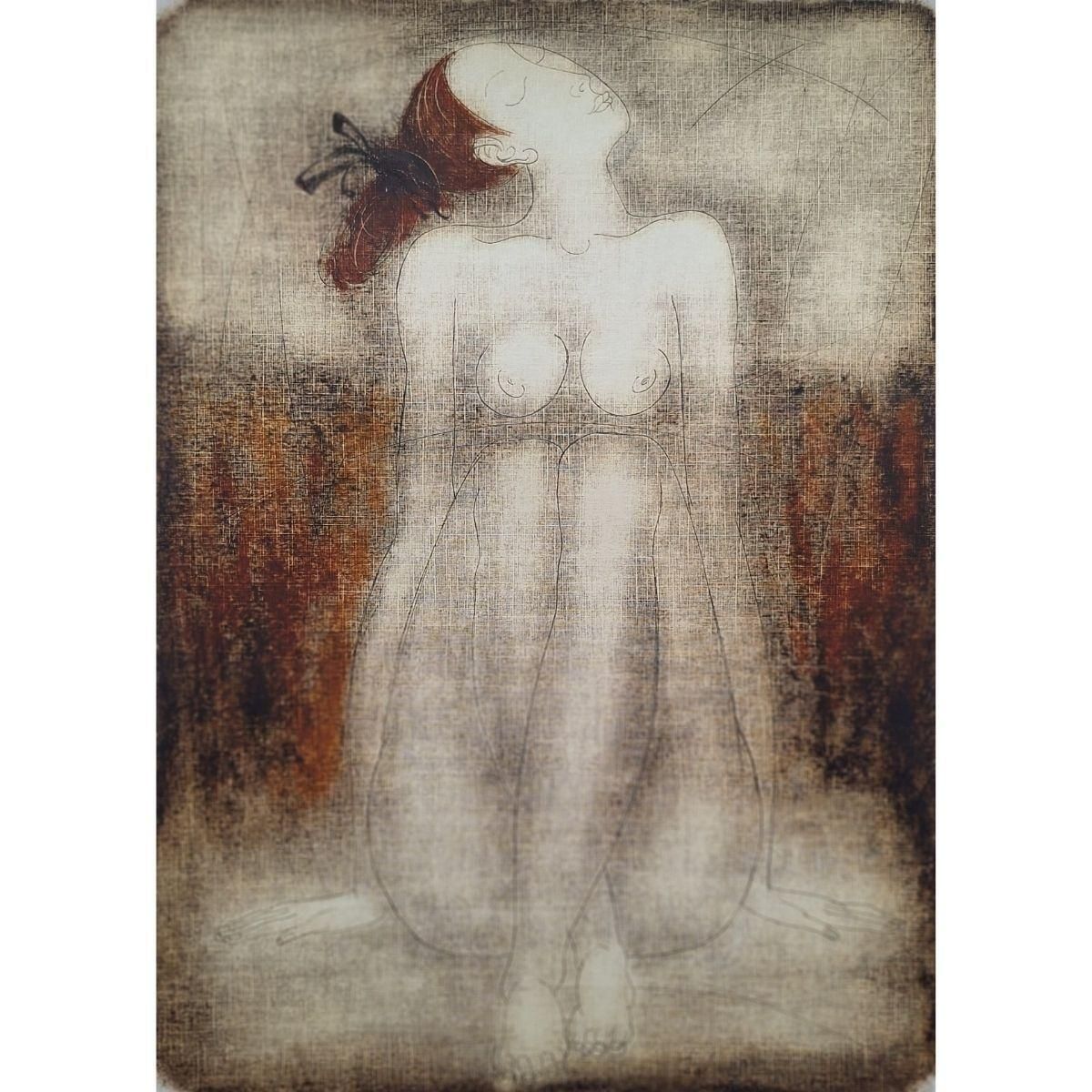 Siergiej Timochownude. Contemporary Figurative Nude Monotype Print, European Artist2004 photo for sale