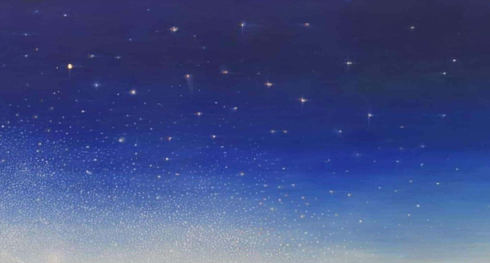 Barbara Hubertnight Of Falling Stars. Contemporary Oil Landscape Painting, Polish Artist2025 photo for sale