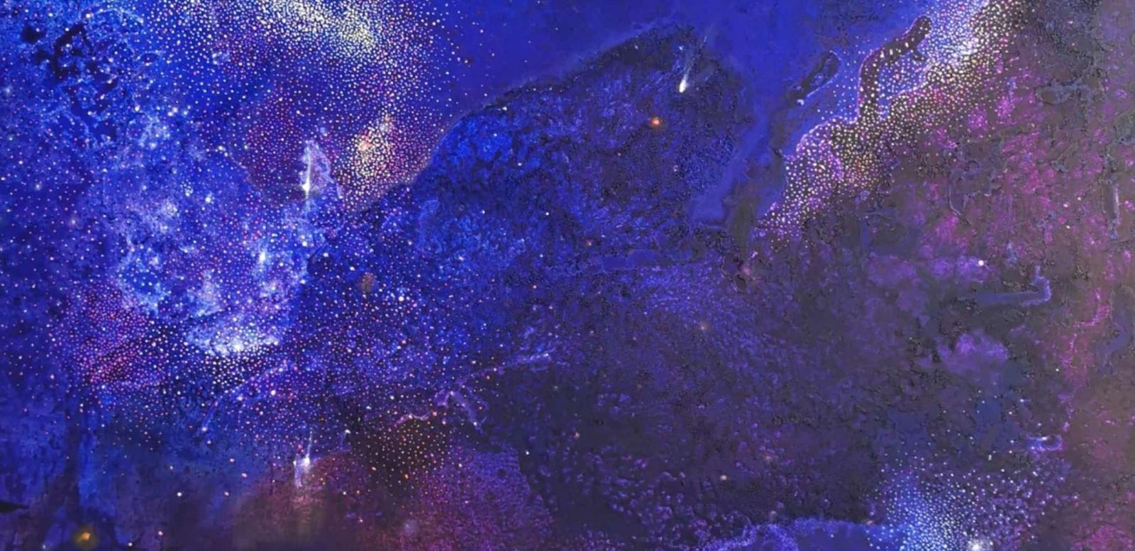 Barbara Hubertgalaxy 5. Contemporary Oil Abstract Landscape Painting, Polish Artist2025 photo for sale