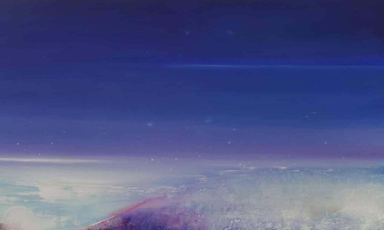 Barbara Hubertnight Of Falling Stars 2. Contemporary Oil Landscape Painting, Polish Artist2025 photo furniture