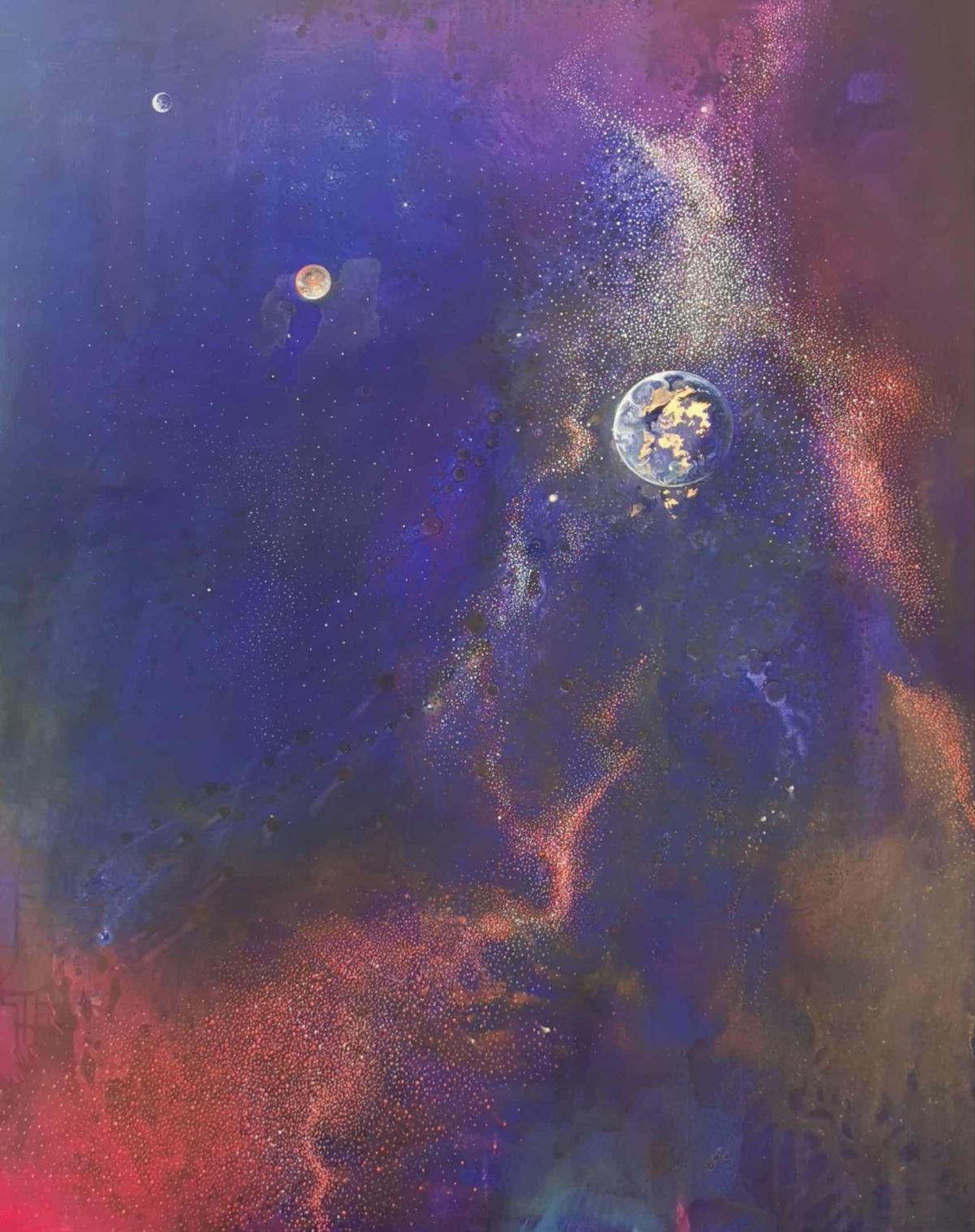 Barbara Hubertgalaxy 2. Contemporary Oil Abstract Landscape Painting, Polish Artist2025