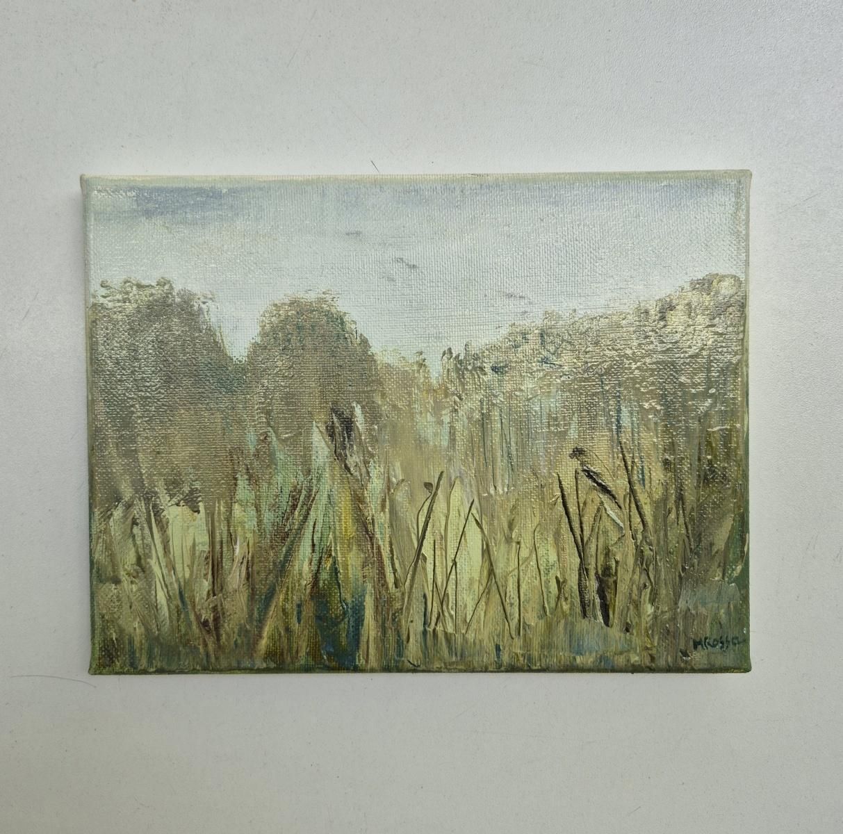 Monika Rossagreen Landscape   Contemporary Oil Painting, Landscape, Colorful, Polish Artist2025 photo furniture