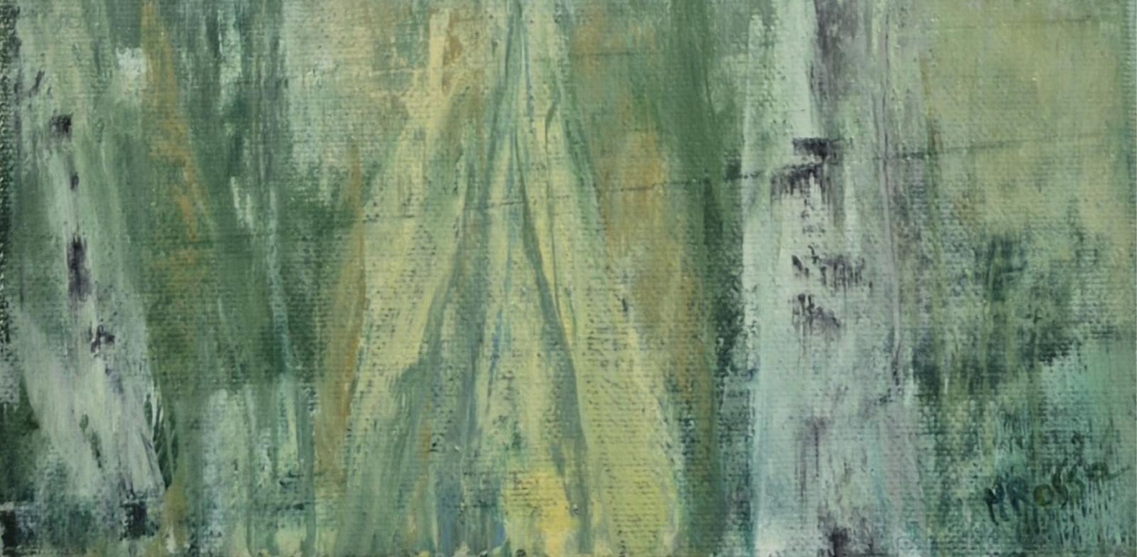 Monika Rossavertical Landscape   Contemporary Oil Painting, Polish Artist2025 photo vinterior