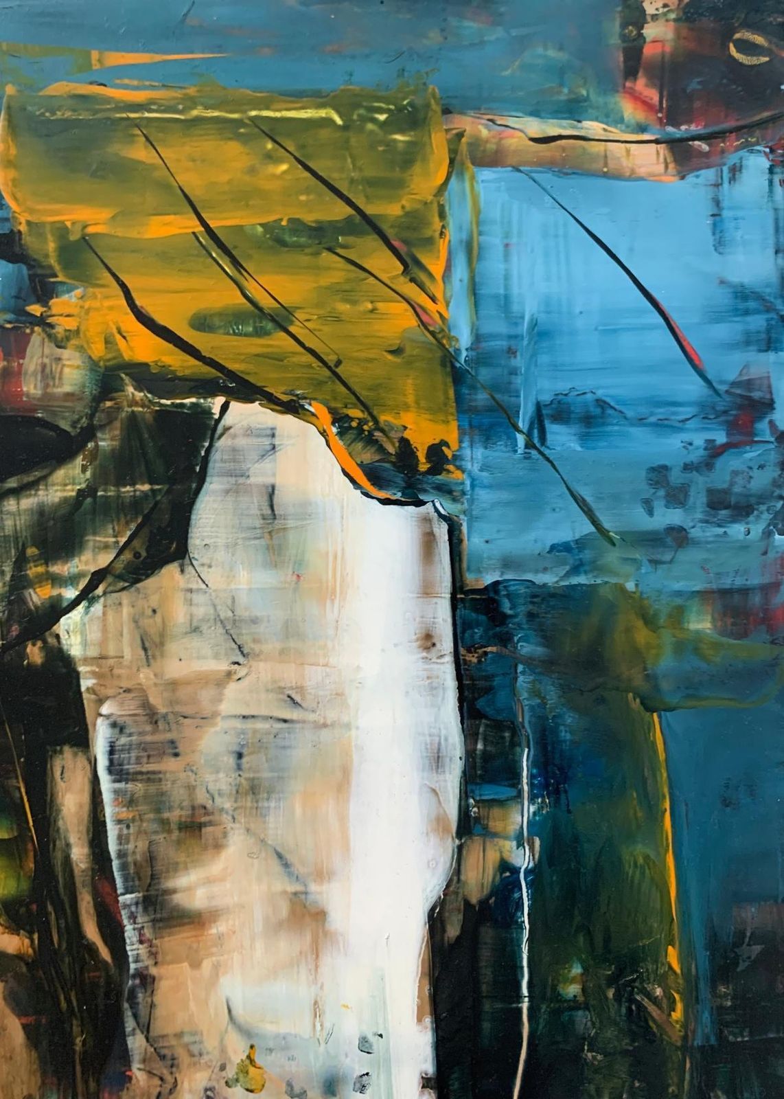 Monika Rossamodality 21. Abstraction Acrylic Painting On Board, Colorful, Polish Artist2024 photo 884.0