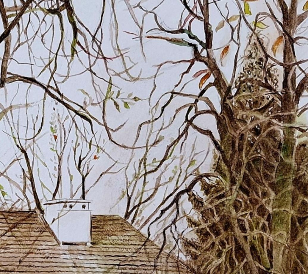 Elżbieta Siegoczyńskażelazowa Wola. Figurative Drawing, Architecture, Realistic, Polish Artist2025 photo Art