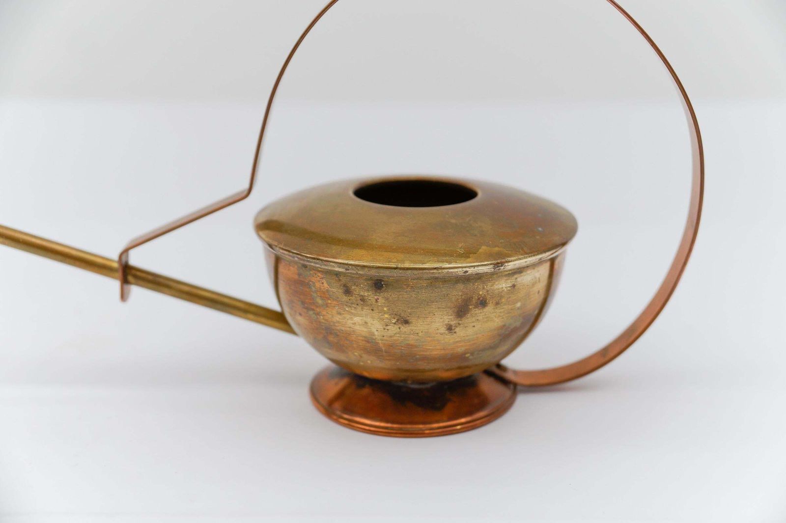 Rare Lovely Brass And Copper Watering Can, 1950s Austria photo vintage