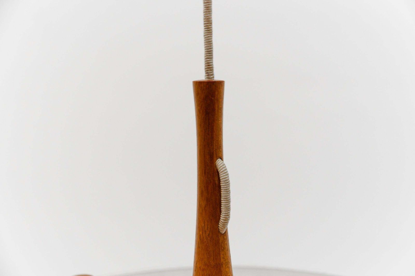 photo for sale Lovely Adjustable Japanese Style Ceiling Lamp Made In Teak By Temde Swiss, 1960s