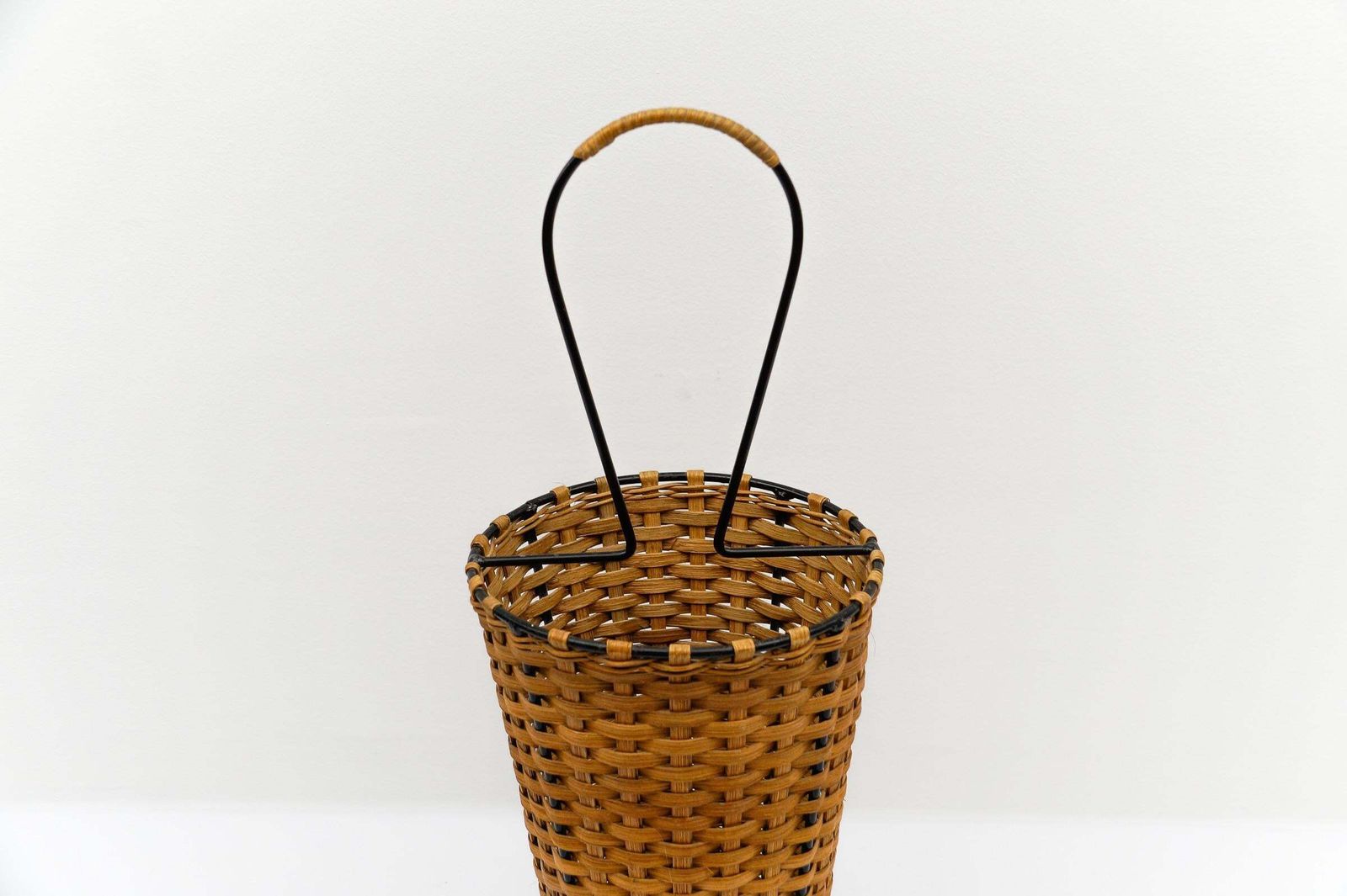 Scandinavian Rattan And String Umbrella Stand, 1960s Sweden photo Home Decor
