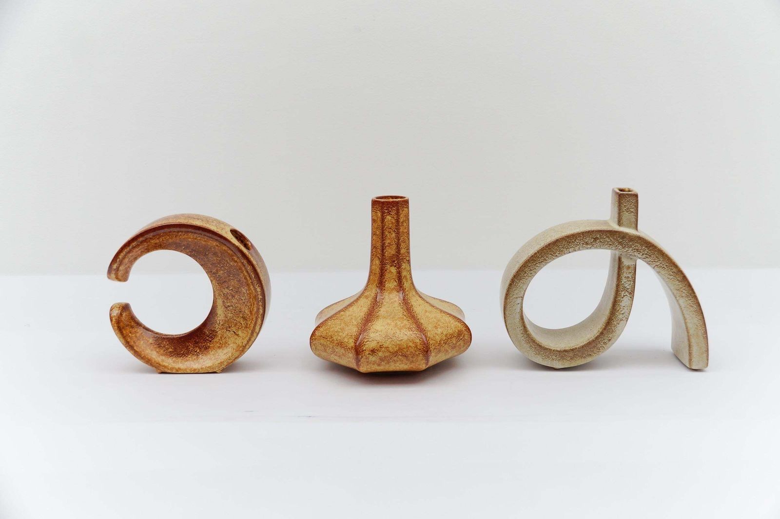 Set Of 3 Bertoncello Ceramic Vases, 1960s, Italy photo for sale