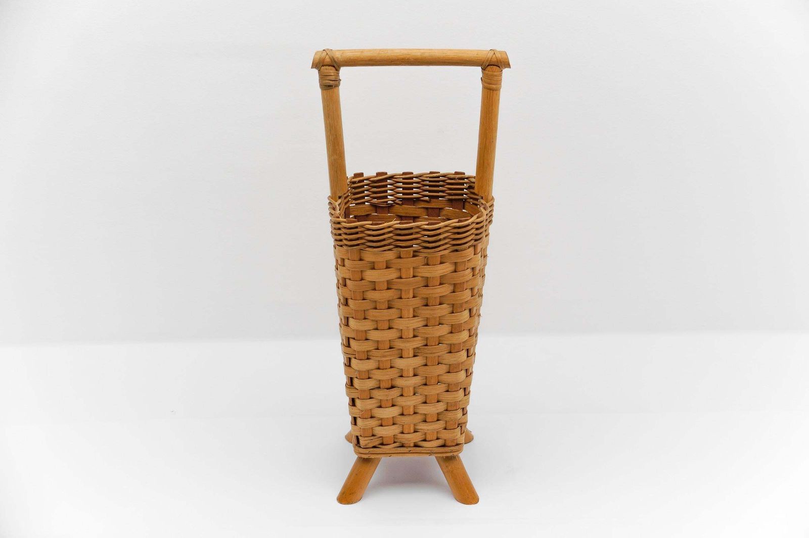 Italian Bamboo And Rattan Umbrella Stand, 1960s photo 575.0