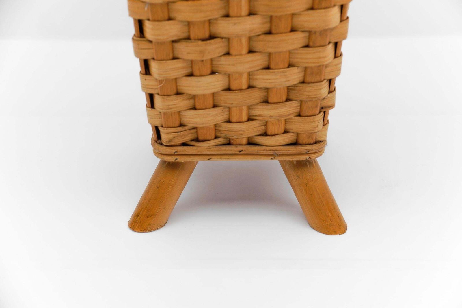 Italian Bamboo And Rattan Umbrella Stand, 1960s photo vintage