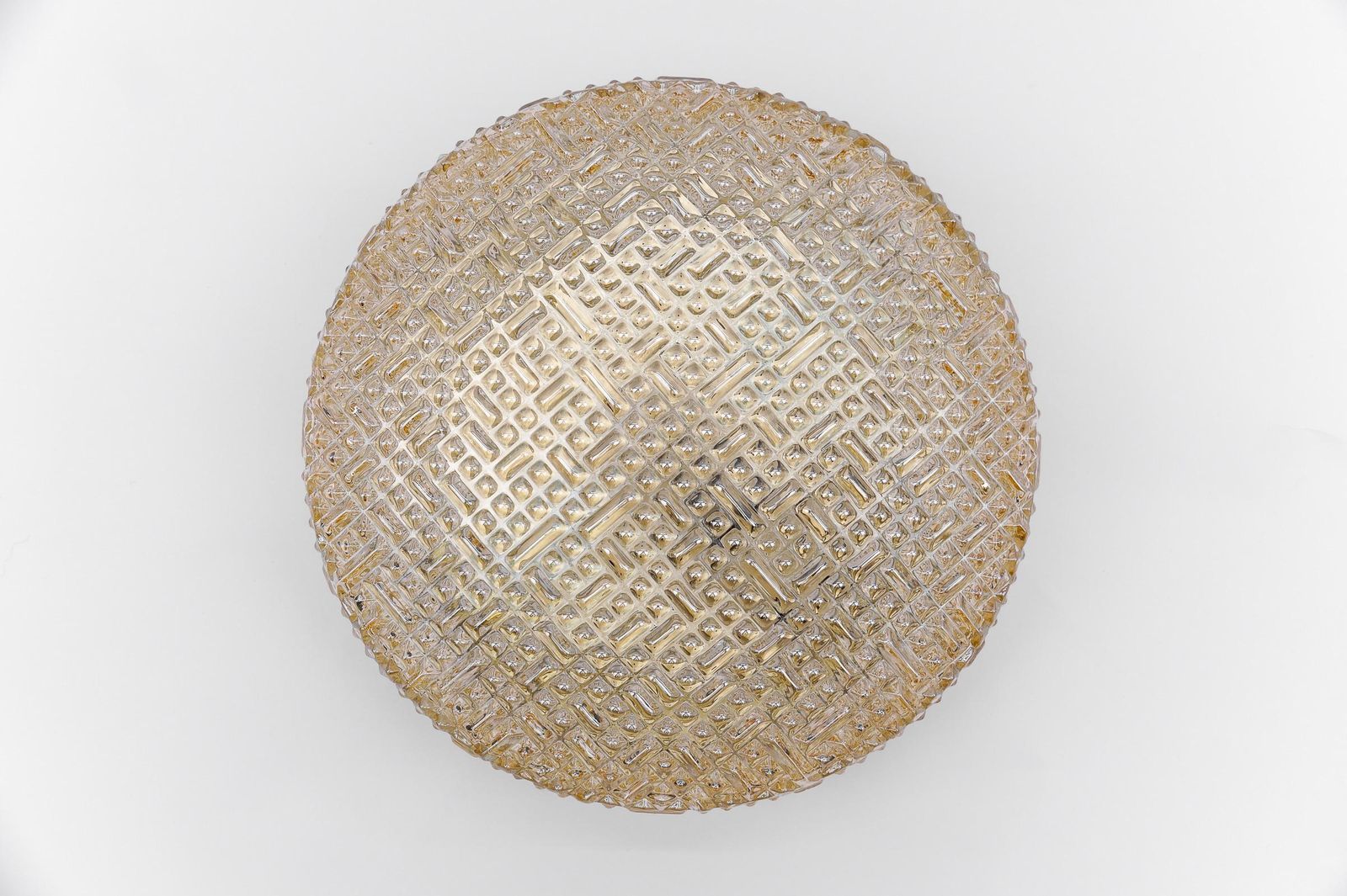 Lovely Amber Bubble Glass Flush Mount Lamp By Helena Tynell For Limburg Boom photo Lighting