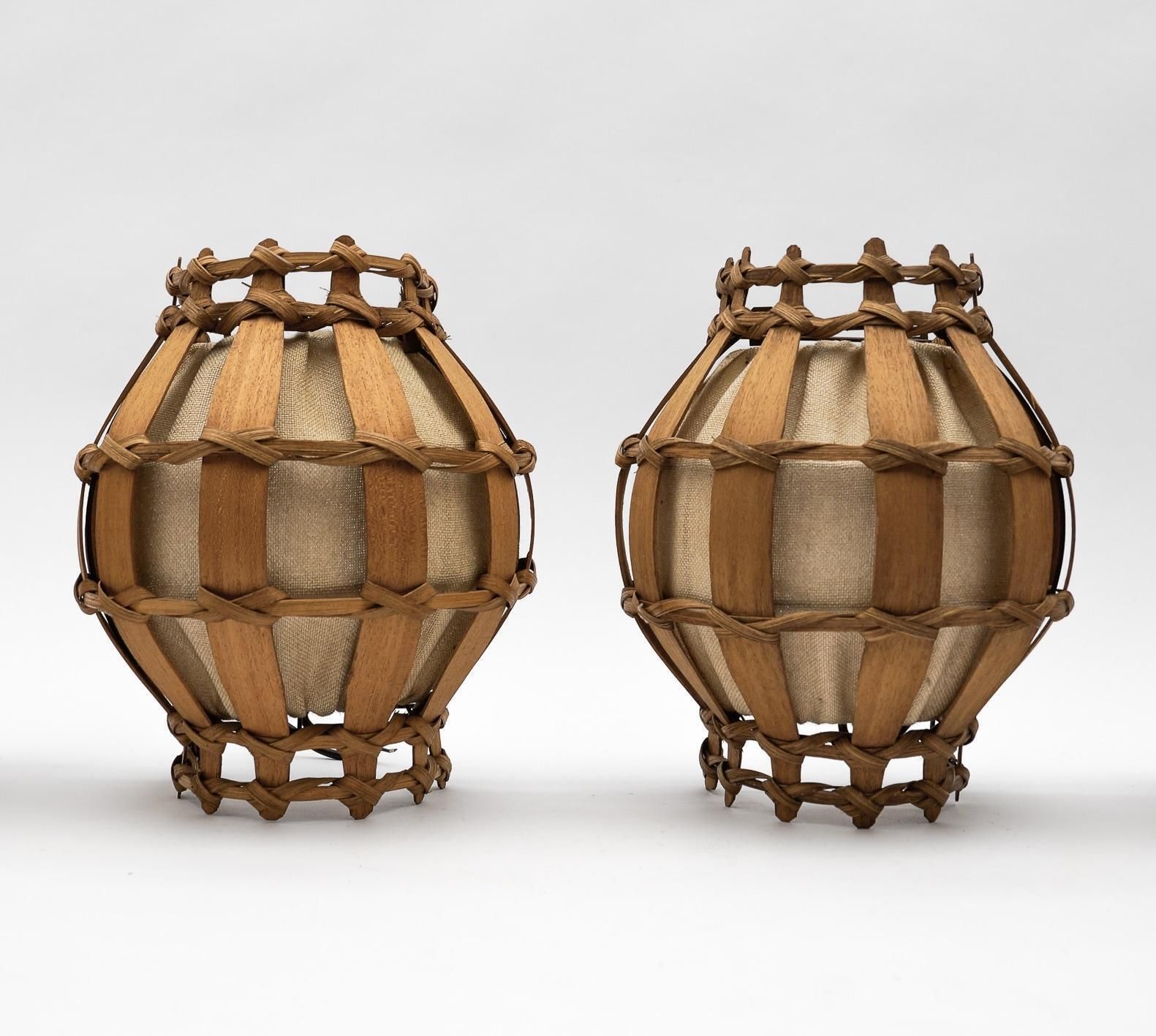 Pair Of French Provincial Wooden Wall Lamps / Sconces, 1960s photo 1105.0
