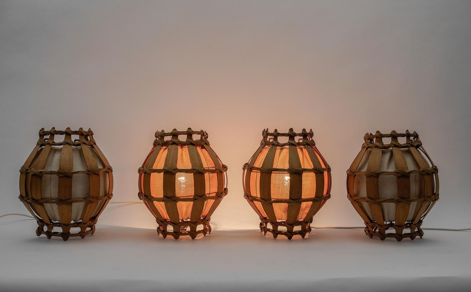 photo furniture Pair Of French Provincial Wooden Wall Lamps / Sconces, 1960s