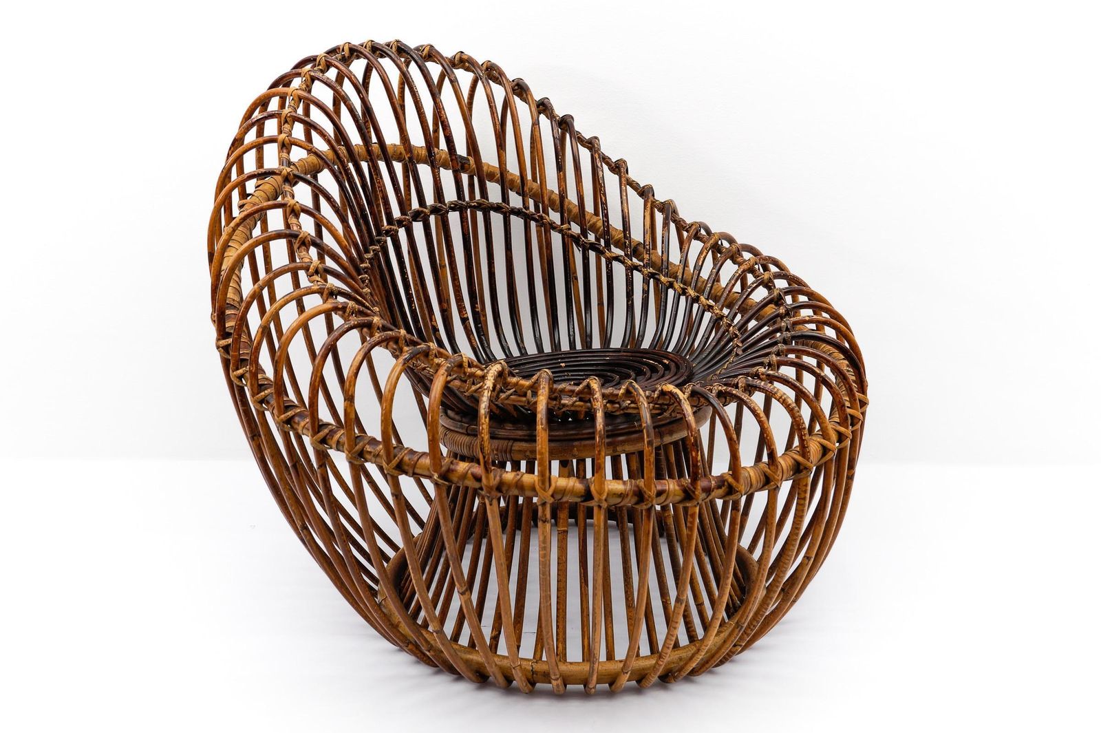 Janine Abraham & Dirk Jan Rol Armchair Rattan And Bamboo, 1950s photo for sale
