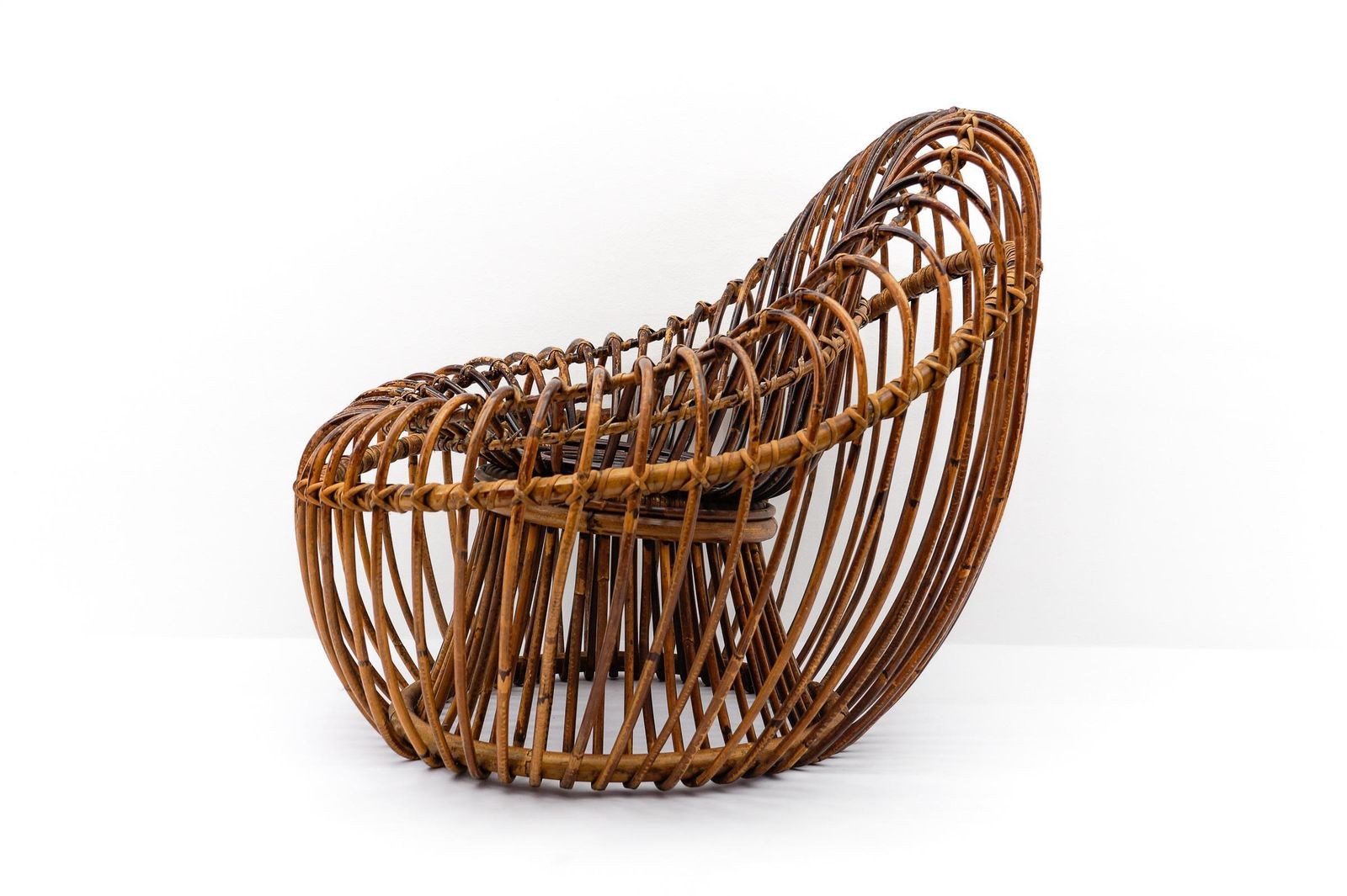 Janine Abraham & Dirk Jan Rol Armchair Rattan And Bamboo, 1950s photo vinterior