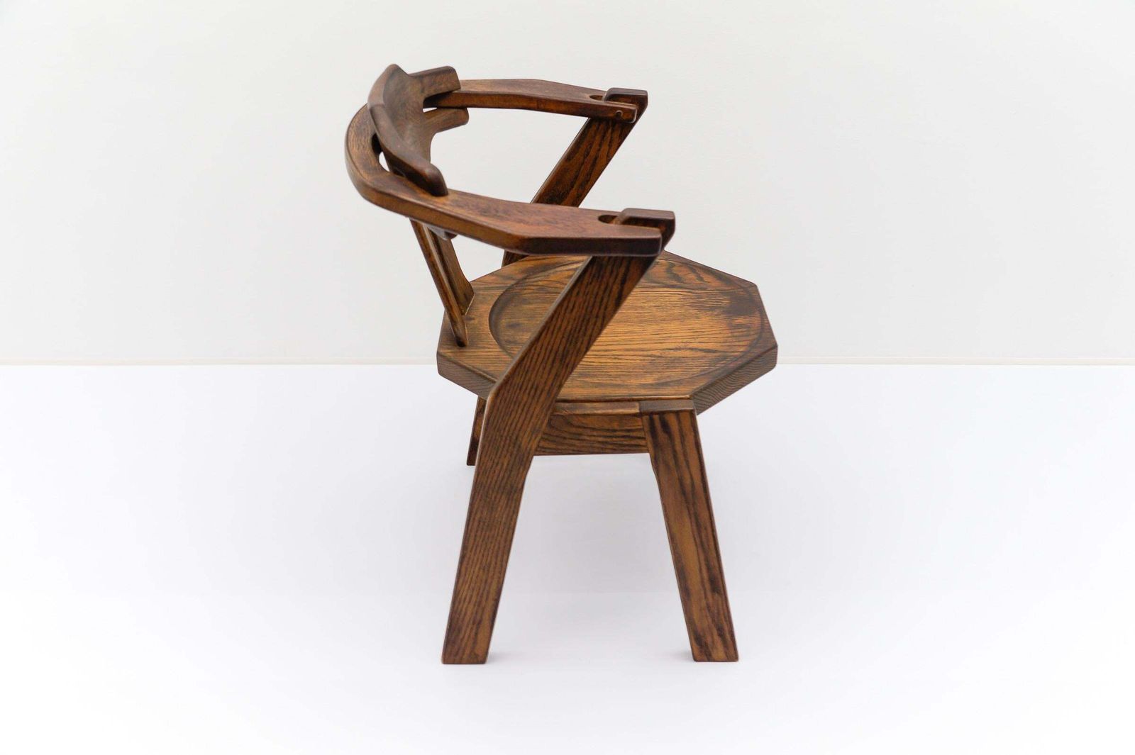 French Provincial Oak Chair, 1960s Mid Century Modern photo vinterior