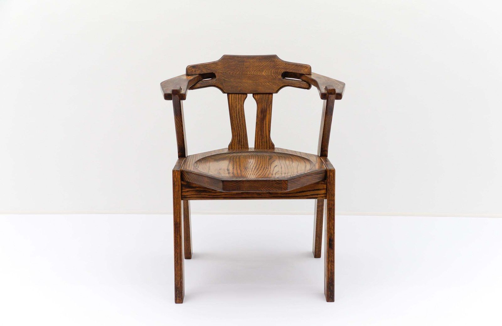French Provincial Oak Chair, 1960s Mid Century Modern photo for sale