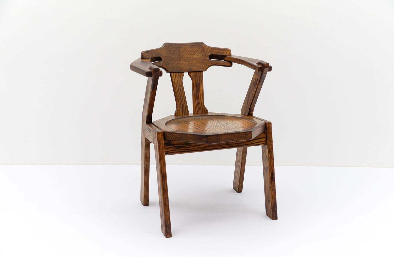 French Provincial Oak Chair, 1960s Mid Century Modern photo 751.0
