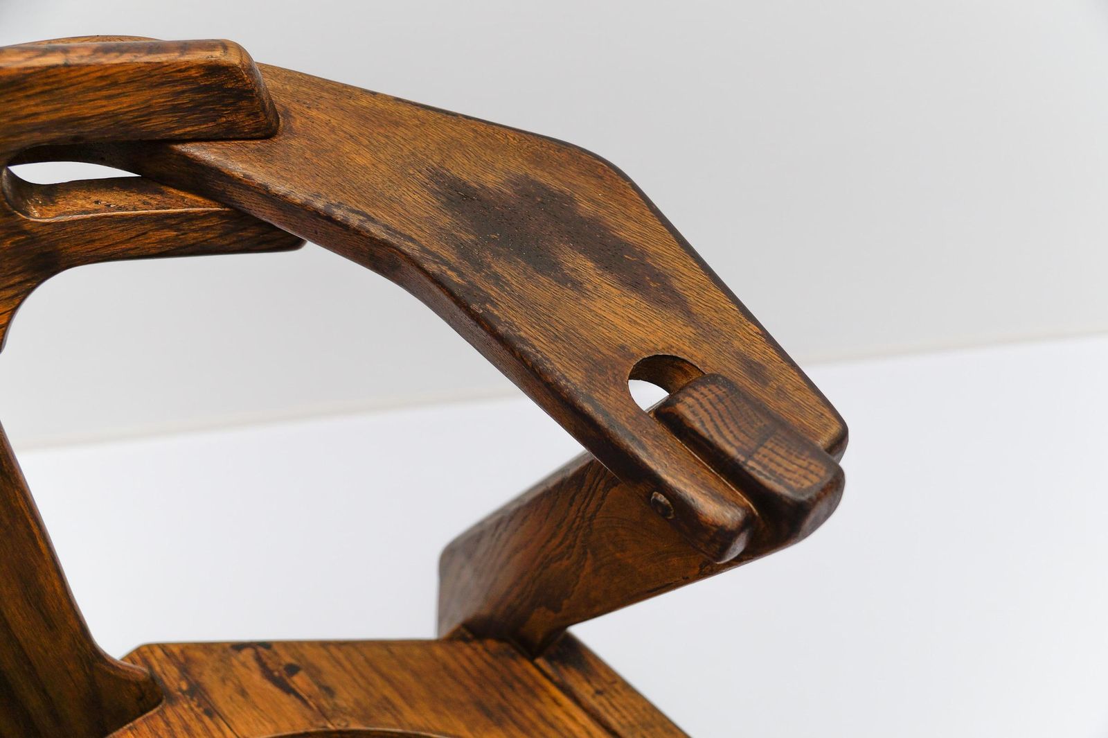 photo vintage French Provincial Oak Chair, 1960s Mid Century Modern