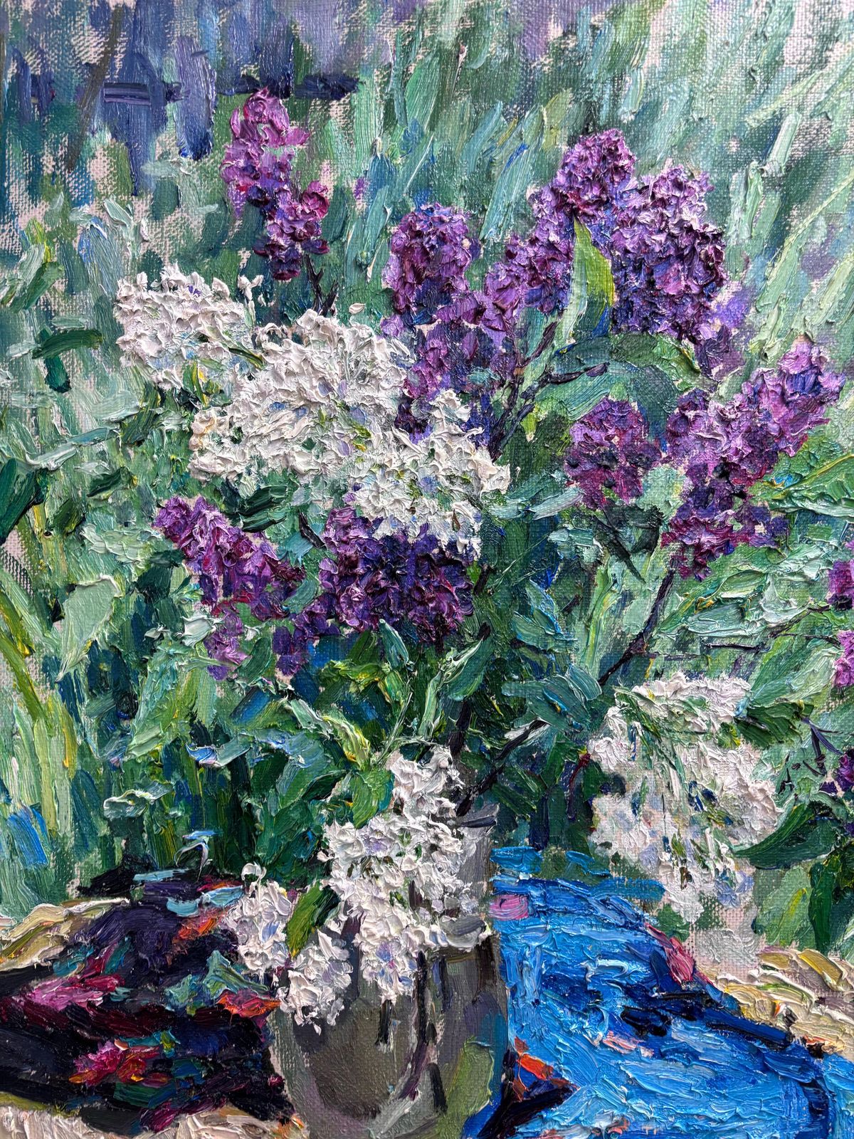 Georgij Moroz"Lillà In Giardino " Olio Su Tela Cm. 84 X 692000 photo for sale