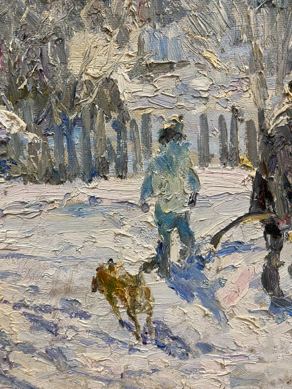 Georgij Moroz"First Sun" Cm. 98 X 90 Oil, Snow, Winter2001 photo 13259.0