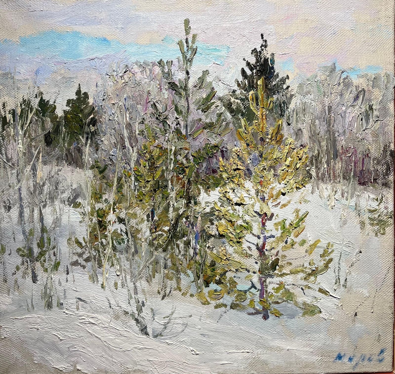 Georgij Moroz" Foresta" Olio Su Tela Cm. 50 X 482000 photo furniture