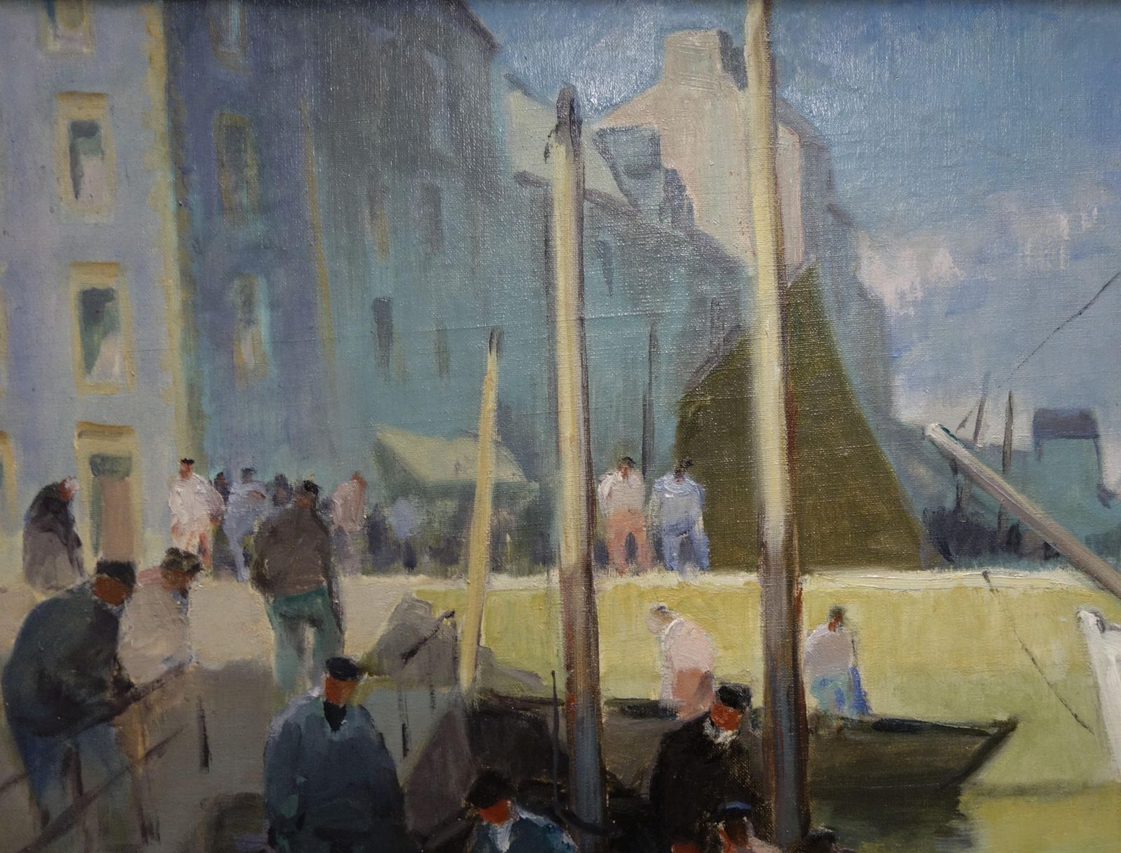 Henry Maurice Cahoursboat, Port, France "L'arrivée Au Port" Douarnenez" Oil Cm.73 X 60  19221922 photo 10607.0
