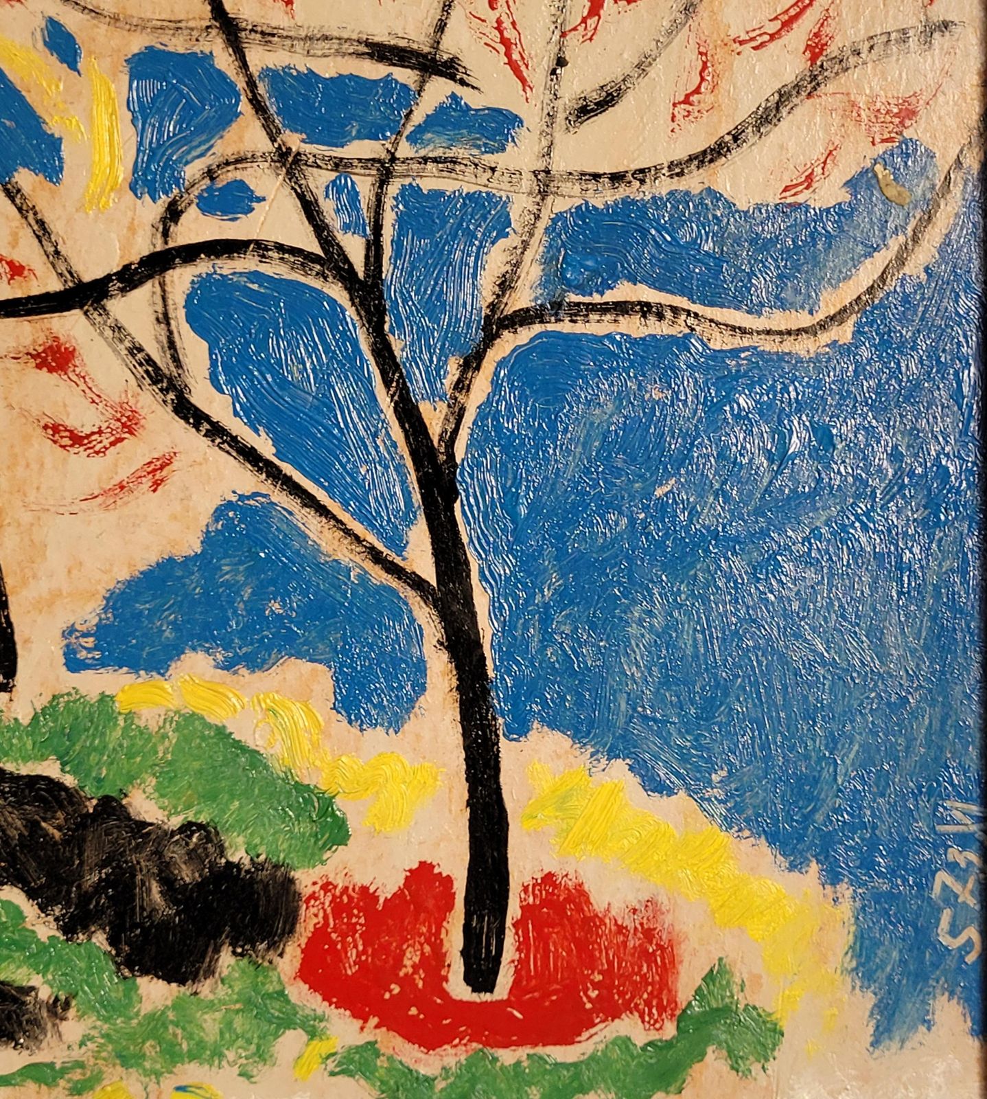 Anatoly Zverevmid Century Colourful Fauvist Inspired Garden And Landscape.1973 photo vinterior