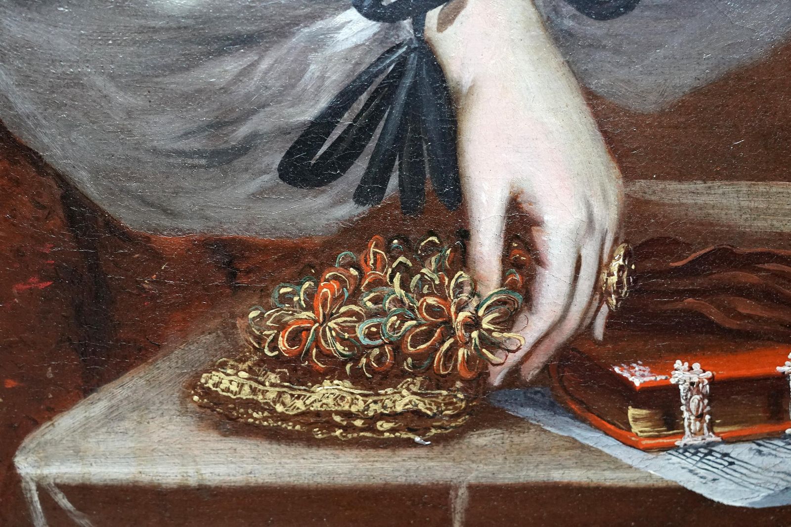 90000.0 Portrait Of A Spanish Noble Lady   17th Century Old Master Art Oil Paintingcirca 1680 photo